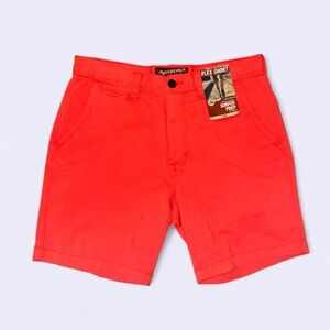 Arizona Jean Co Surfer Prep Flex Shorts Neon Coral Orange Size 32